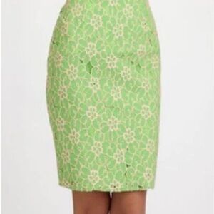Lilly Pulitzer Lace Floral Hyacinth Pencil Skirt Size M